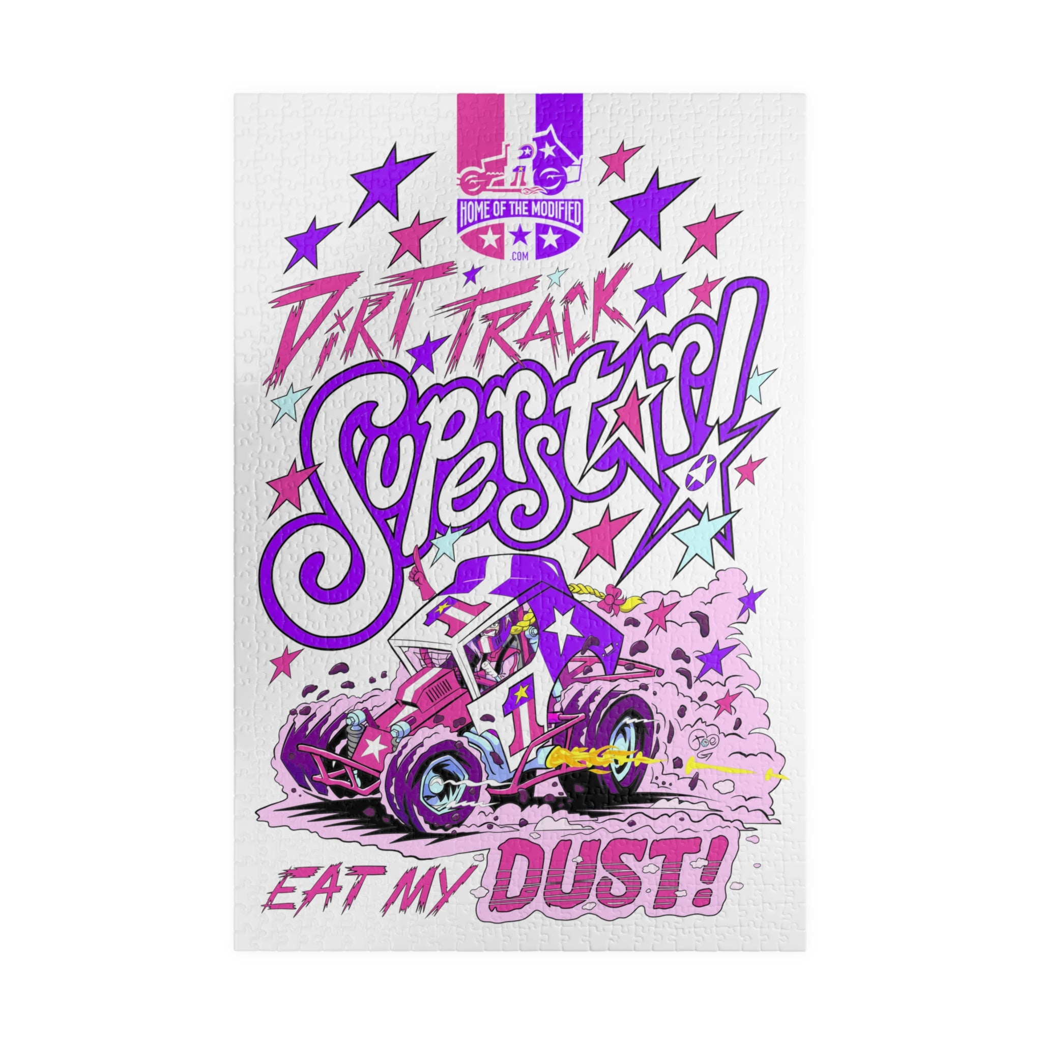 Dirt track superstar! Puzzle (1014-piece) (Pink and Purple)