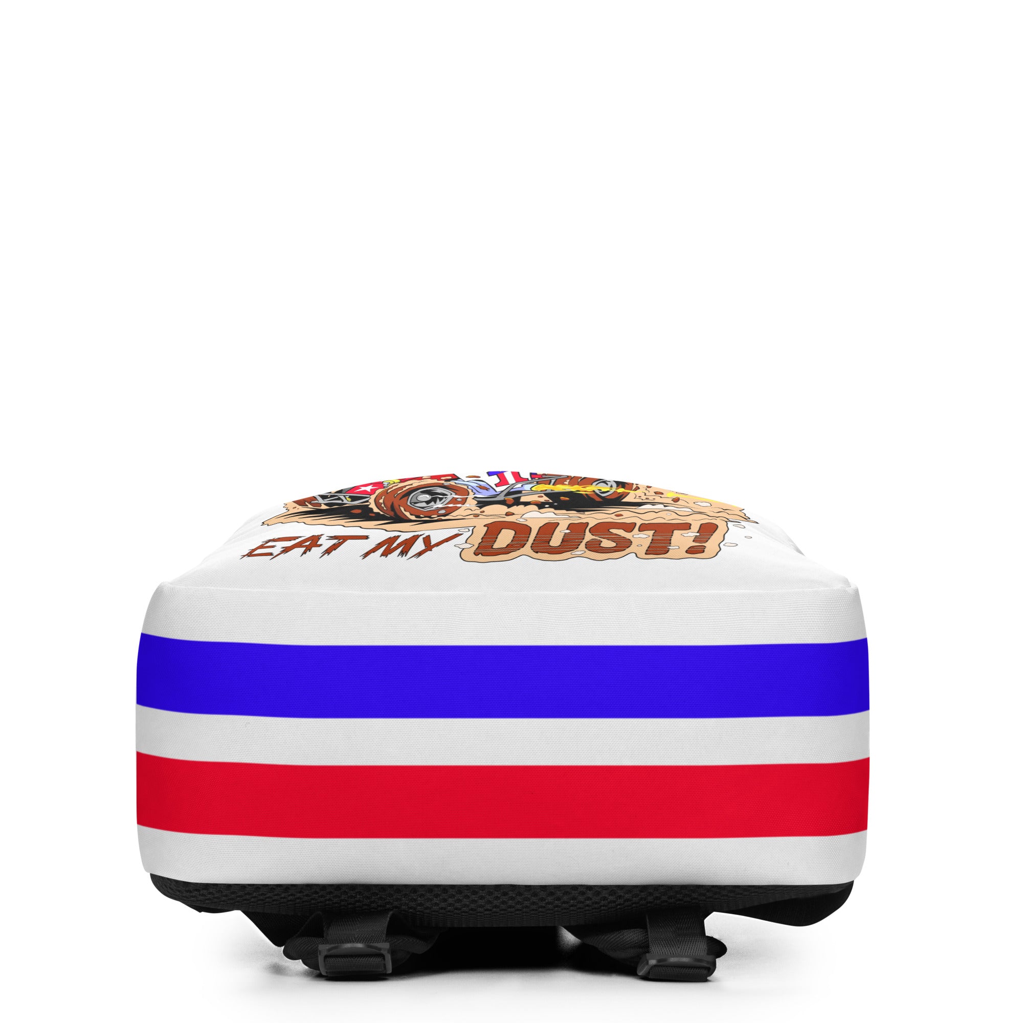 Dirt Track Superstar! Minimalist Backpack (Red, White and Blue)