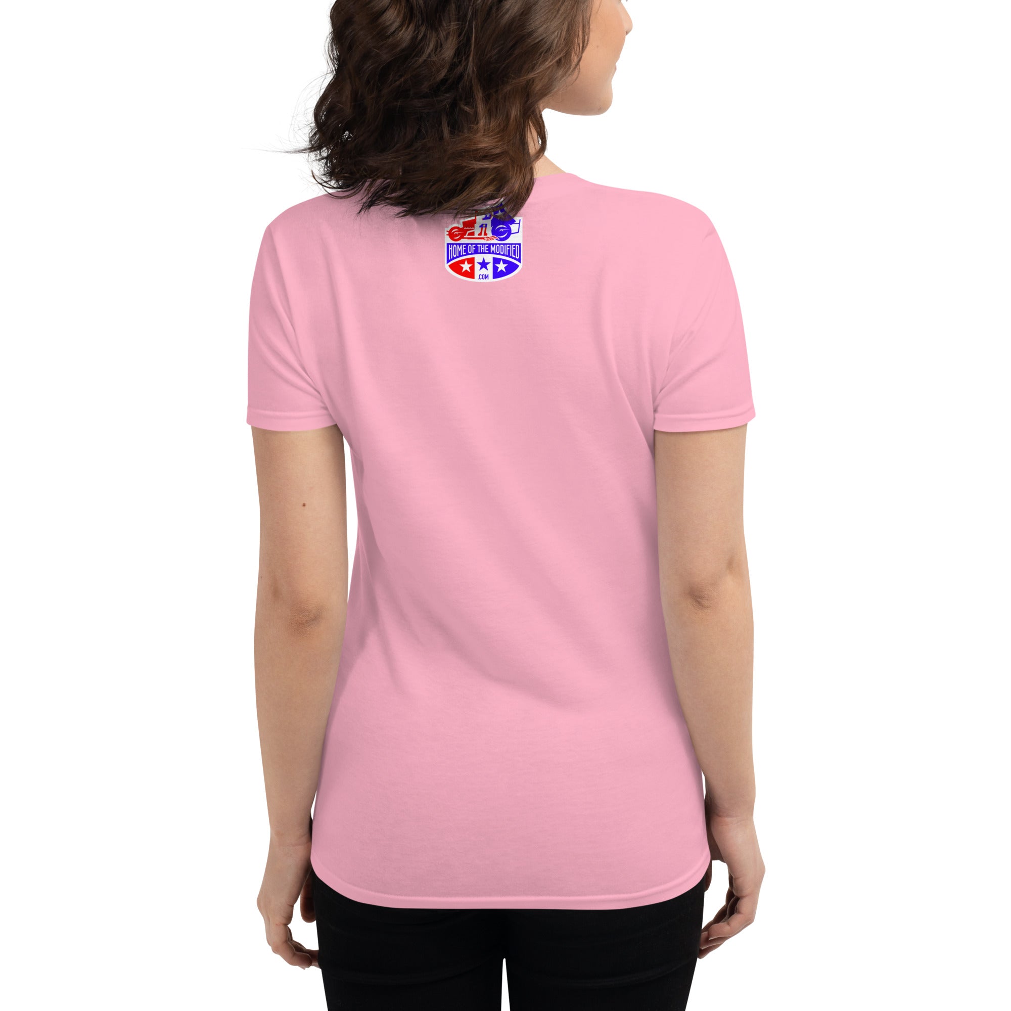 Dirt Track Superstar! Women's short sleeve t-shirt (Pink and Purple)